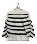 AUBERGEオーベルジュ）の古着「ボーダーカットソー」｜ブラック×ホワイト