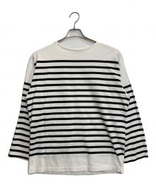 AUBERGE（オーベルジュ）の古着「ボーダーカットソー」｜ブラック×ホワイト