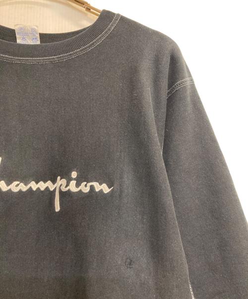Champion REVERSE WEAVE（チャンピオン リバース ウィーブ）Champion REVERSE WEAVE (チャンピオン リバース ウィーブ) ロゴスウェット ブラック サイズ:Ｌの古着・服飾アイテム
