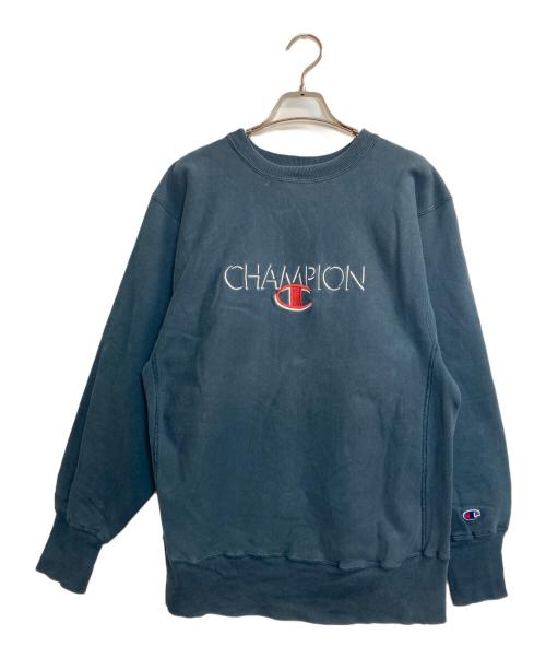 Champion REVERSE WEAVE（チャンピオン リバース ウィーブ）Champion REVERSE WEAVE (チャンピオン リバース ウィーブ) ロゴスウェット ネイビー サイズ:LARGEの古着・服飾アイテム