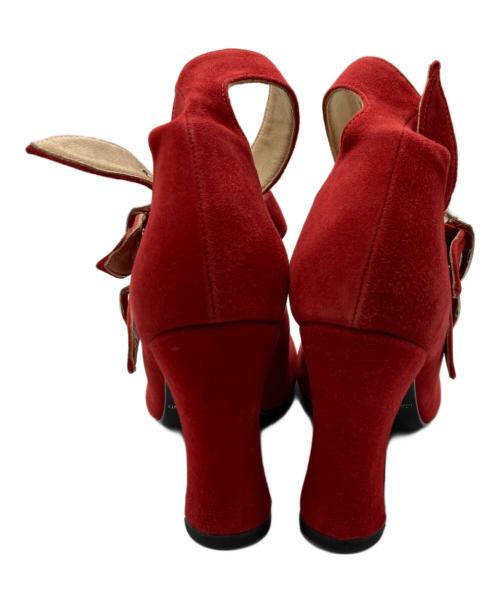 Vivienne Westwood（ヴィヴィアンウエストウッド）Vivienne Westwood (ヴィヴィアンウエストウッド) アニマルトゥスウェードパンプス レッド サイズ:24cmの古着・服飾アイテム