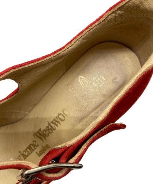 Vivienne Westwood（ヴィヴィアンウエストウッド）Vivienne Westwood (ヴィヴィアンウエストウッド) アニマルトゥスウェードパンプス レッド サイズ:24cmの古着・服飾アイテム