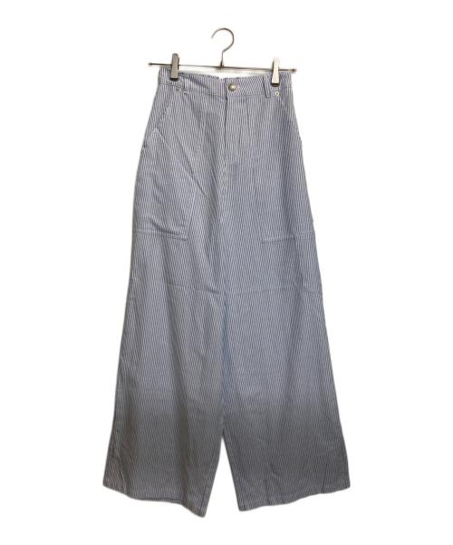 JIMWAG（ジムワッグ）JIMWAG (ジムワッグ) Stripe BB Pants ブルー×ホワイト サイズ:Mの古着・服飾アイテム