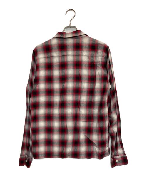 Hysteric Glamour（ヒステリックグラマー）Hysteric Glamour (ヒステリックグラマー) チェックオープンカラーシャツ レッド×グレー サイズ:Mの古着・服飾アイテム