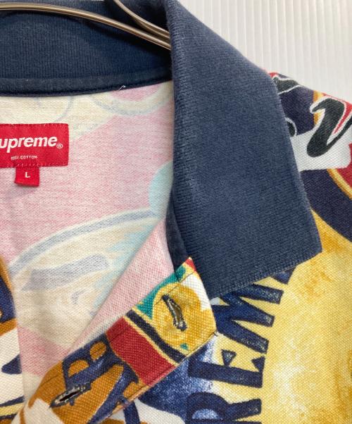 SUPREME（シュプリーム）SUPREME (シュプリーム) 20SS Filtre Polo/ポロシャツ イエロー×ネイビー サイズ:Lの古着・服飾アイテム
