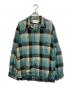 SUGARHILL（シュガーヒル）の古着「RAYON OMBRE PLAID OPEN COLLAR BLOUSE / レーヨンオンブレプレイドオープンカラーシャツ」｜ブルー×ブラック