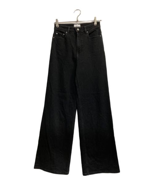 GANNI（ガニー）GANNI (ガニー) ストレートデニムパンツ ブラック サイズ:27の古着・服飾アイテム