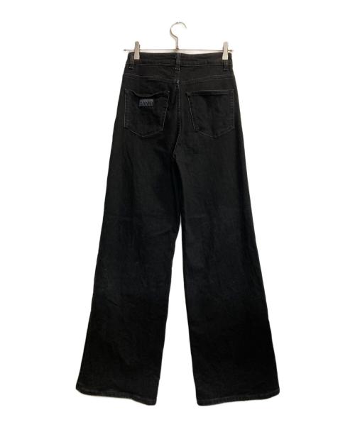 GANNI（ガニー）GANNI (ガニー) ストレートデニムパンツ ブラック サイズ:27の古着・服飾アイテム