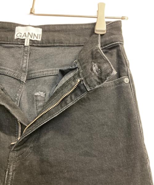 GANNI（ガニー）GANNI (ガニー) ストレートデニムパンツ ブラック サイズ:27の古着・服飾アイテム
