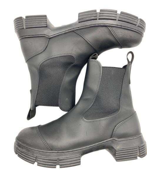 GANNI（ガニー）Ganni (ガニー) ラバーサイドゴアブーツ ブラック サイズ:39の古着・服飾アイテム