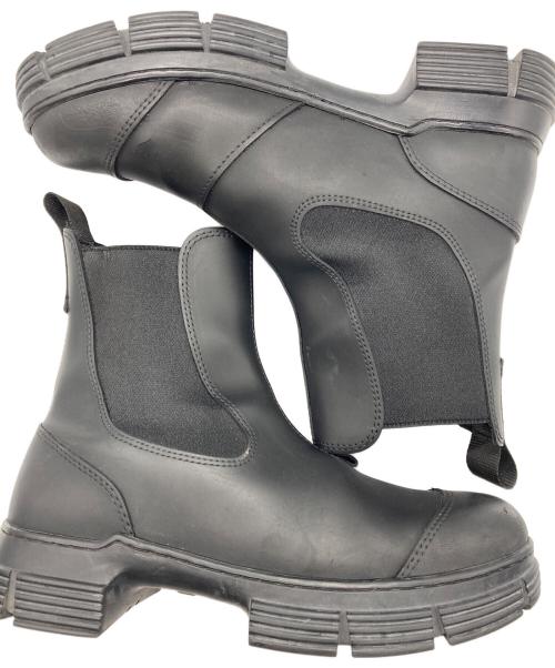 GANNI（ガニー）Ganni (ガニー) ラバーサイドゴアブーツ ブラック サイズ:39の古着・服飾アイテム