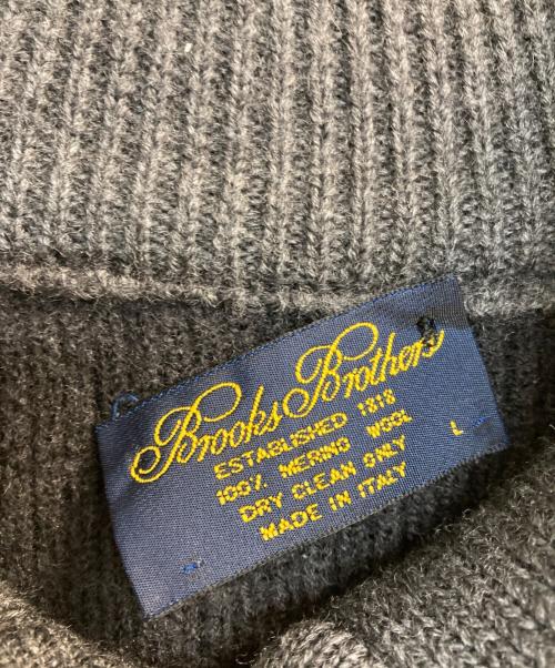 BROOKS BROTHERS（ブルックスブラザーズ）BROOKS BROTHERS (ブルックスブラザーズ) ハーフボタンメリノウールニット ブラック サイズ:Lの古着・服飾アイテム