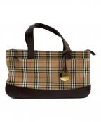 BURBERRYバーバリー）の古着「ノバチェックトートバッグ」｜ベージュ×ブラウン