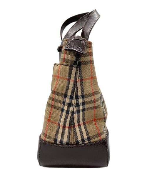 BURBERRY（バーバリー）BURBERRY (バーバリー) ノバチェックトートバッグ ベージュ×ブラウンの古着・服飾アイテム