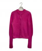 MEYAMEメヤメ）の古着「FLUFFY PULLOVER CARDIGAN / フラッフィーモヘア混カーディガン」｜ピンク