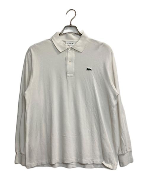 LACOSTE（ラコステ）LACOSTE (ラコステ) L/Sポロシャツ ホワイト サイズ:Lの古着・服飾アイテム