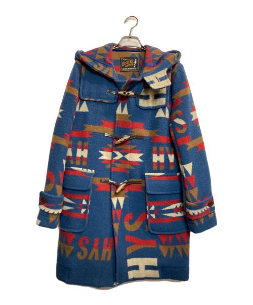 Hysteric Glamour（ヒステリックグラマー）Hysteric Glamour (ヒステリックグラマー) HYS CANYONジャガード ダッフルコート ブルー サイズ:ＦＲＥＥの古着・服飾アイテム