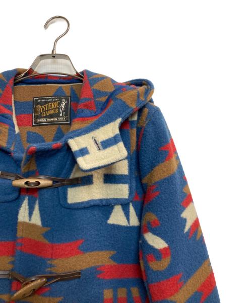 Hysteric Glamour（ヒステリックグラマー）Hysteric Glamour (ヒステリックグラマー) HYS CANYONジャガード ダッフルコート ブルー サイズ:ＦＲＥＥの古着・服飾アイテム