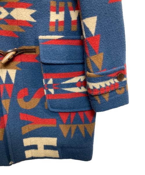 Hysteric Glamour（ヒステリックグラマー）Hysteric Glamour (ヒステリックグラマー) HYS CANYONジャガード ダッフルコート ブルー サイズ:ＦＲＥＥの古着・服飾アイテム