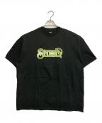 stussyステューシー）の古着「CARNEY T / ロゴプリントTシャツ」｜ブラック
