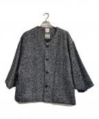 SOU・SOUソウソウ）の古着「ノーカラージャケット」｜ネイビー