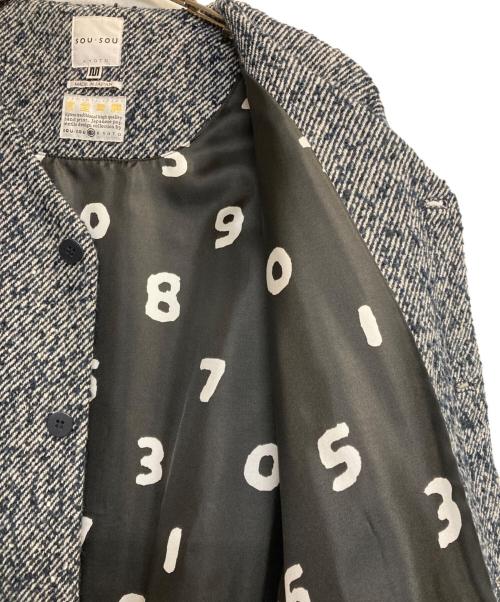 SOU・SOU（ソウソウ）SOU・SOU (ソウソウ) ノーカラージャケット ネイビー サイズ:Mの古着・服飾アイテム