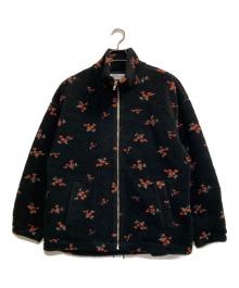 DAIRIKU（ダイリク）の古着「Flower Fleece Zipup Boulson」｜ブラック