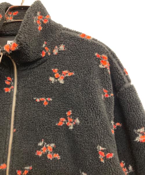DAIRIKU（ダイリク）DAIRIKU (ダイリク) Flower Fleece Zipup Boulson ブラック サイズ:Ｍの古着・服飾アイテム