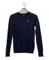 POLO RALPH LAUREN（ポロ・ラルフローレン）の古着「ワンポイントウールニット」｜ネイビー
