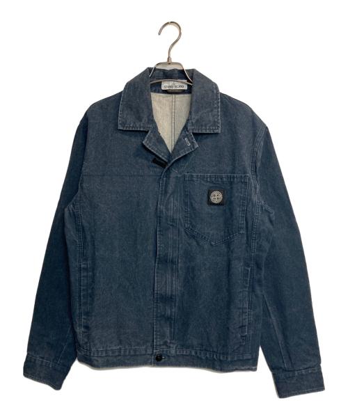 STONE ISLAND（ストーンアイランド）STONE ISLAND (ストーンアイランド) 19SS Panama Placcato Denim Jacket インディゴ サイズ:Ｍの古着・服飾アイテム