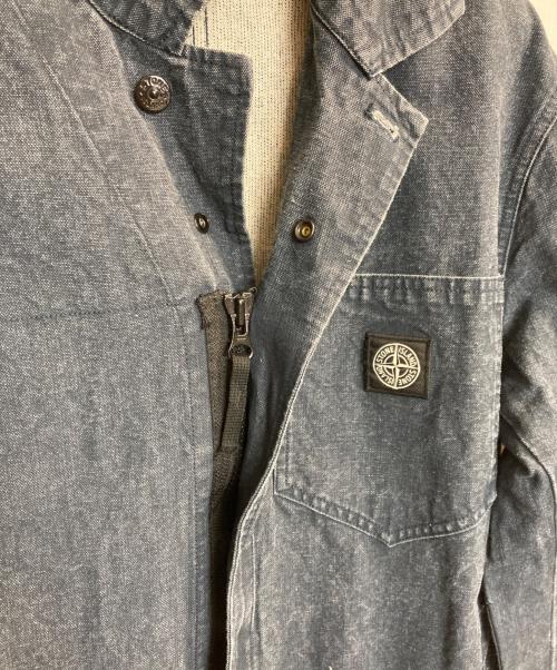 STONE ISLAND（ストーンアイランド）STONE ISLAND (ストーンアイランド) 19SS Panama Placcato Denim Jacket インディゴ サイズ:Ｍの古着・服飾アイテム