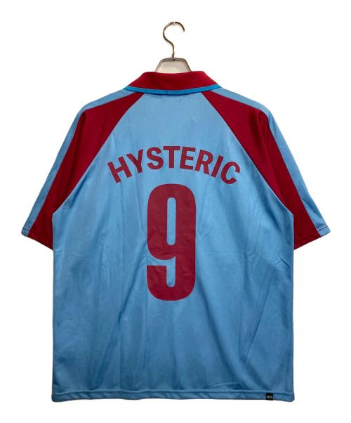Hysteric Glamour（ヒステリックグラマー）Hysteric Glamour (ヒステリックグラマー) HYSTERIC 9 Shirt / ゲームシャツ ブルー サイズ:XLの古着・服飾アイテム