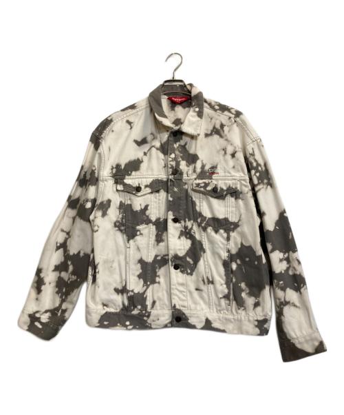 SUPREME（シュプリーム）Supreme (シュプリーム) DENIM TRUCKER JACKET bleached / デニムトラッカージャケット ホワイト×グレー サイズ:Ｌの古着・服飾アイテム