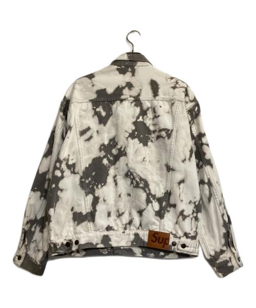 SUPREME（シュプリーム）Supreme (シュプリーム) DENIM TRUCKER JACKET bleached / デニムトラッカージャケット ホワイト×グレー サイズ:Ｌの古着・服飾アイテム