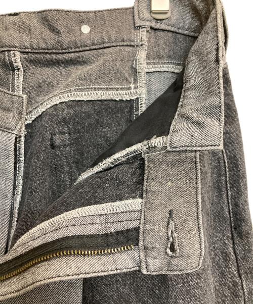 DANKE SCHON（ダンケ シェーン）DANKE SCHON (ダンケ シェーン) 再構築リメイクデニムパンツ ブラック×グレー サイズ:Mの古着・服飾アイテム