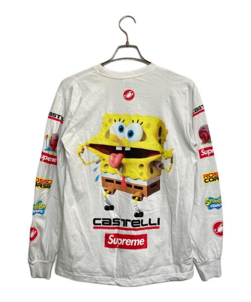 SUPREME（シュプリーム）Supreme (シュプリーム) SpongeBob Castelli Racing L/S Tee ホワイト サイズ:Sの古着・服飾アイテム