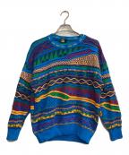 Emarooエマルー）の古着「3Dニット」｜グリーン×ブルー