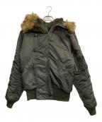 ALPHAアルファ）の古着「N-2Bフライトジャケット」｜グリーン