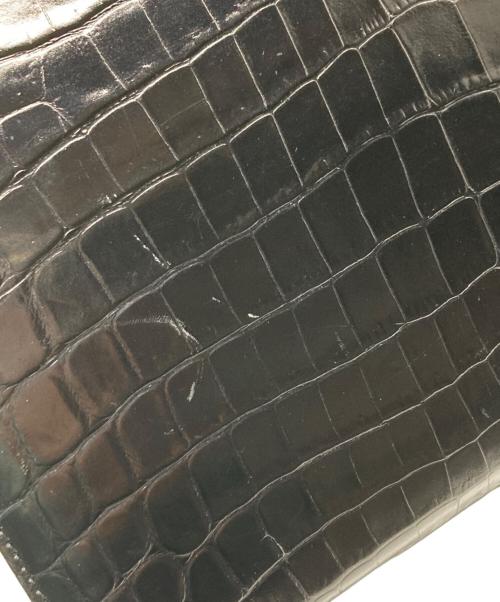 Salvatore Ferragamo（サルヴァトーレ フェラガモ）Salvatore Ferragamo (サルヴァトーレ フェラガモ) クロコ型押ガンチーニトートバッグ ブラックの古着・服飾アイテム