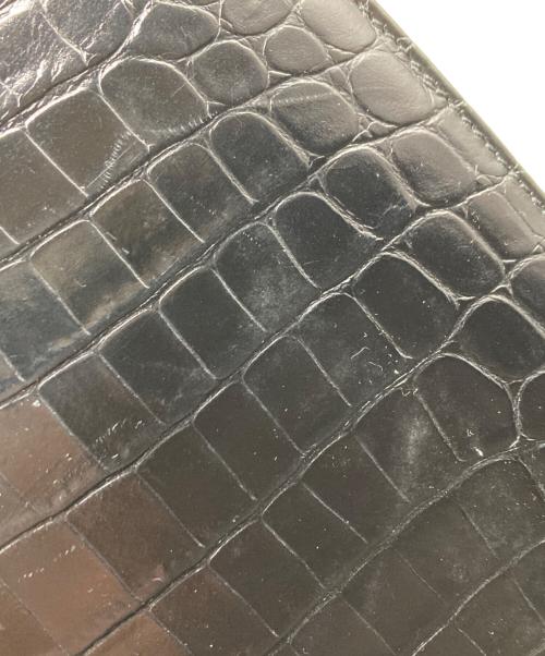 Salvatore Ferragamo（サルヴァトーレ フェラガモ）Salvatore Ferragamo (サルヴァトーレ フェラガモ) クロコ型押ガンチーニトートバッグ ブラックの古着・服飾アイテム