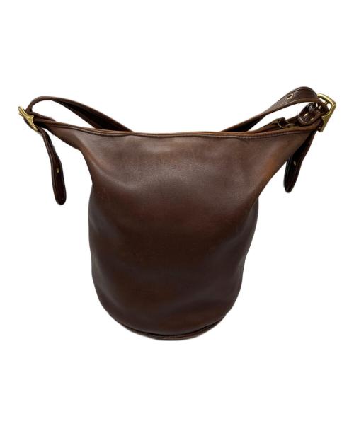 COACH（コーチ）COACH (コーチ) レザーショルダーバッグ ブラウンの古着・服飾アイテム