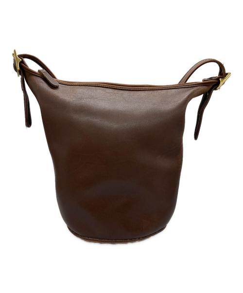 COACH（コーチ）COACH (コーチ) レザーショルダーバッグ ブラウンの古着・服飾アイテム