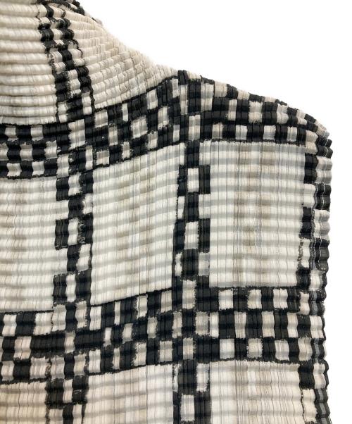 ISSEY MIYAKE（イッセイミヤケ）ISSEY MIYAKE (イッセイミヤケ) ノースリーブプリーツブラウス ホワイト サイズ:Mの古着・服飾アイテム