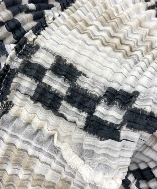 ISSEY MIYAKE（イッセイミヤケ）ISSEY MIYAKE (イッセイミヤケ) ノースリーブプリーツブラウス ホワイト サイズ:Mの古着・服飾アイテム