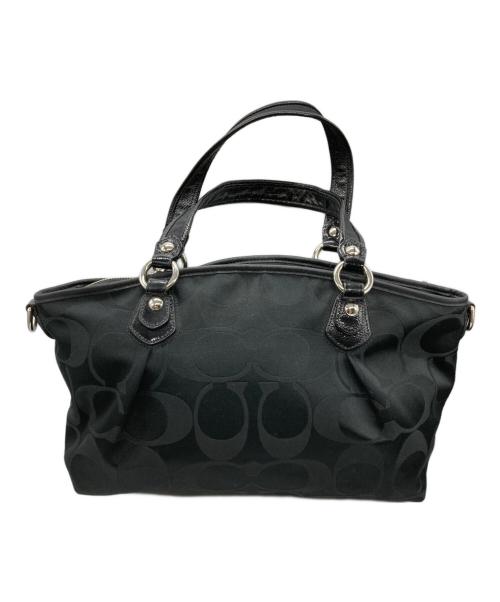 COACH（コーチ）COACH (コーチ) 2wayキャンバストートバッグ ブラックの古着・服飾アイテム