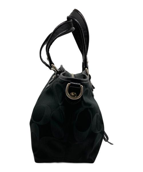 COACH（コーチ）COACH (コーチ) 2wayキャンバストートバッグ ブラックの古着・服飾アイテム