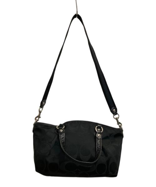 COACH（コーチ）COACH (コーチ) 2wayキャンバストートバッグ ブラックの古着・服飾アイテム