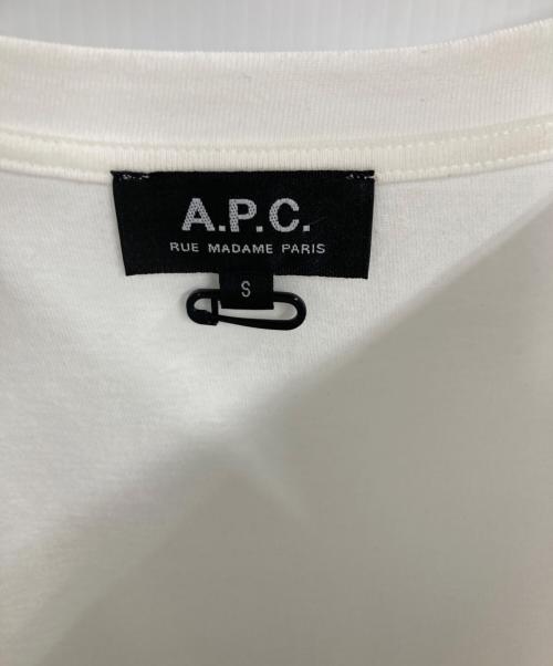 A.P.C.（アーペーセー）A.P.C. (アーペーセー) ロゴ刺繍Tシャツ ホワイト サイズ:Sの古着・服飾アイテム