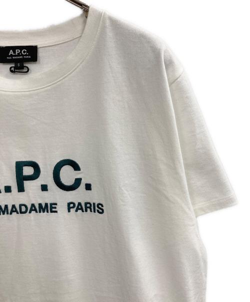 A.P.C.（アーペーセー）A.P.C. (アーペーセー) ロゴ刺繍Tシャツ ホワイト サイズ:Sの古着・服飾アイテム