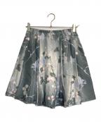 CELINEセリーヌ）の古着「花柄シルクミニスカート」｜マルチカラー